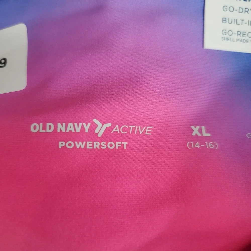 Old Navy Active Girls Activewear Skort XL (14-16) Pink Skort Graphic POWERSOFT